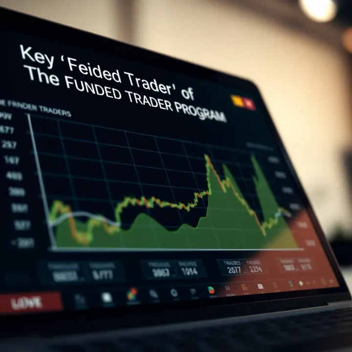 Graph showing key features and benefits of a trader funding program
