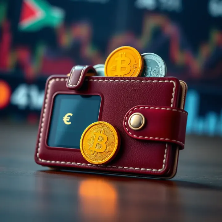 Illustration of a digital wallet with currency symbols representing secure funding options for trading accounts
