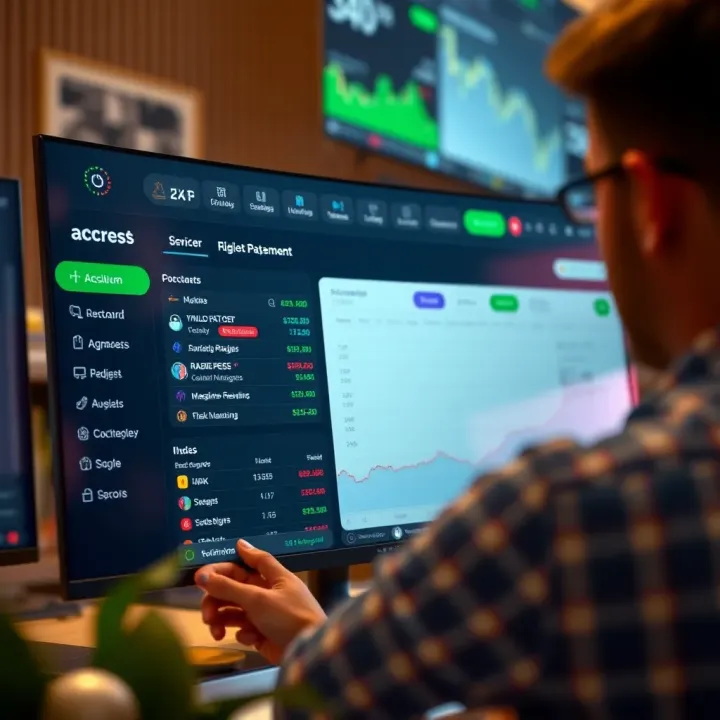 Dashboard overview showing account management tools and security features in Exness personal area