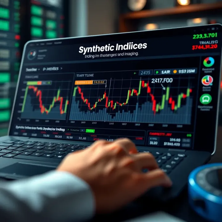 Chart illustrating the concept and benefits of synthetic indices trading for South African traders