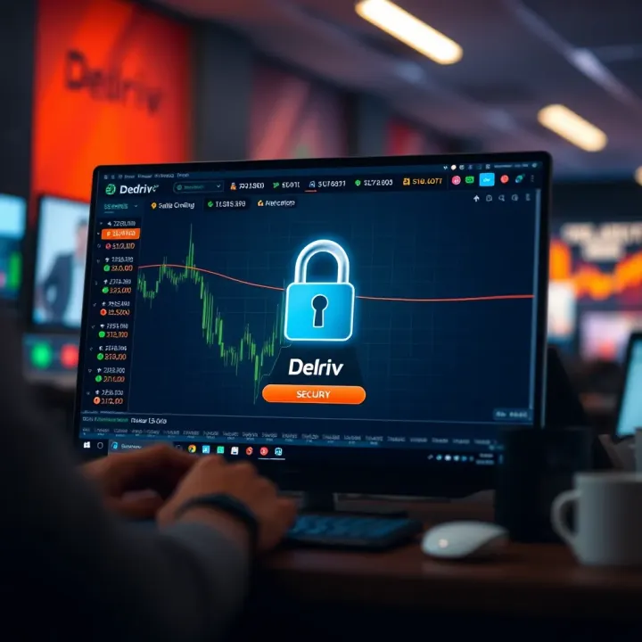 Secure login interface of an online trading platform emphasizing data protection