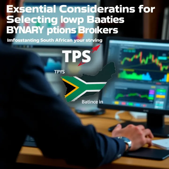 Infographic illustrating key factors South African traders should consider when choosing a binary options broker