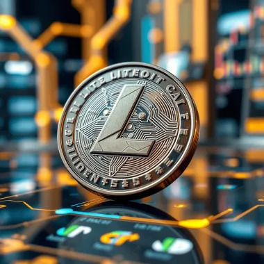 Technological Developments and Future Potential of Litecoin Technological innovation concept with Litecoin symbol and futuristic graphics