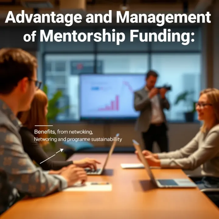 Visual representation of benefits from mentorship funding showing growth in skills, networking, and programme sustainability