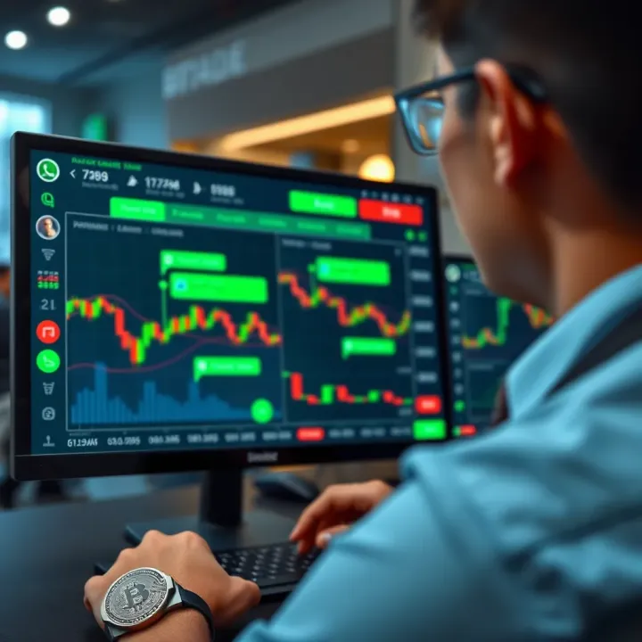 Engaging in Forex Market Discussions on WhatsApp Group chat screen showing forex market discussion with currency charts and trading signals