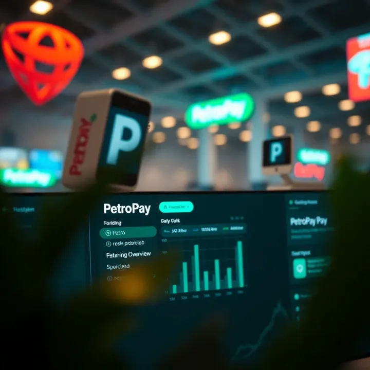 Dashboard view of PetronPay platform highlighting navigation menu and account overview
