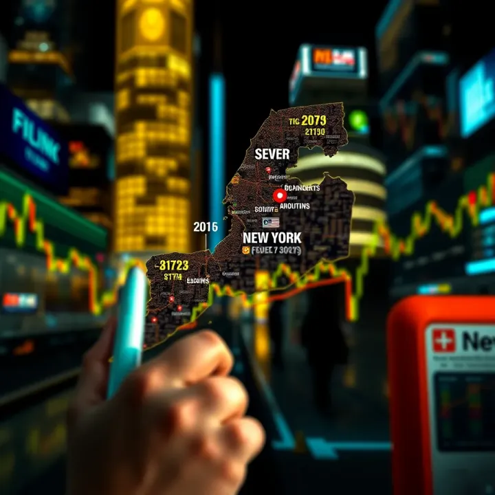 Interaction of Major Financial Centers in New York Forex Session Illustration depicting global financial centers overlapping with New York trading session time zone