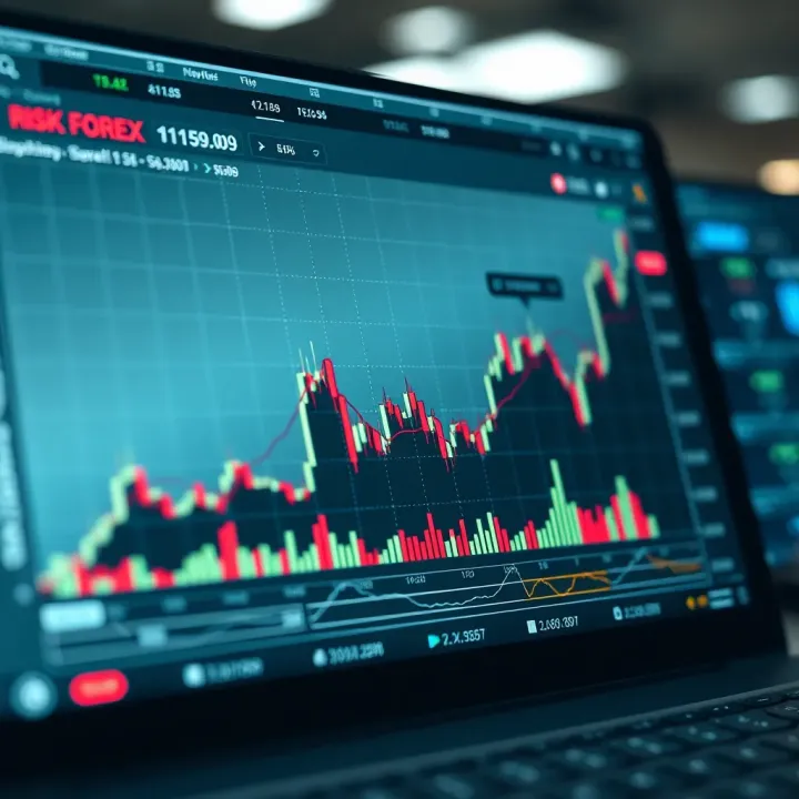 Graph showing risk management strategies in forex trading with illustrative indicators