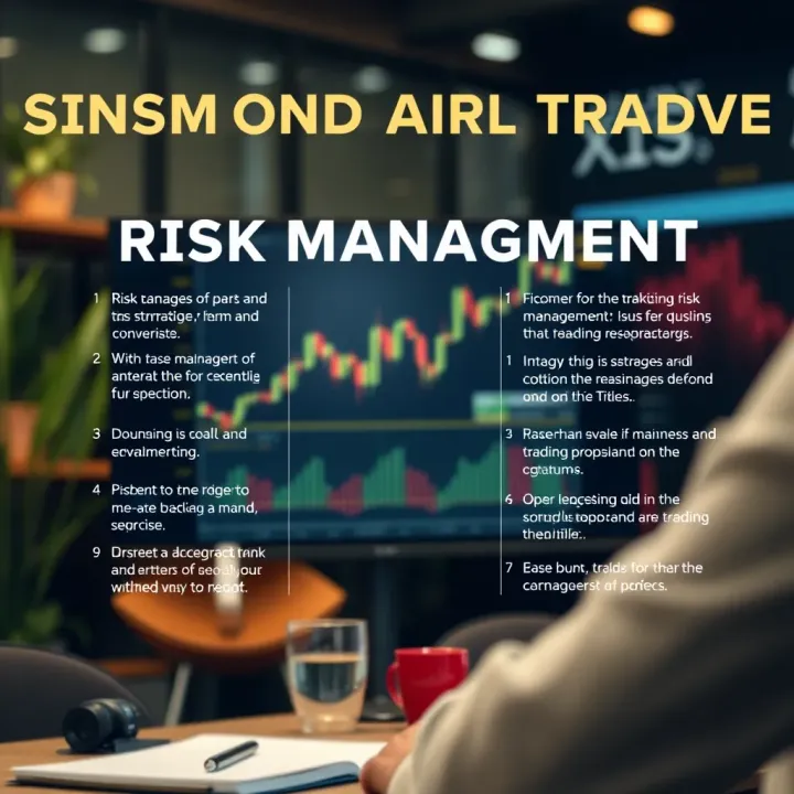 Graphic showing risk management strategies and trading tips for maximizing returns on IQ Option