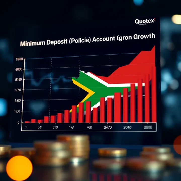 Graph illustrating the impact of minimum deposit on trading account growth for South African traders