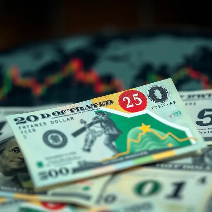 Global Trends and Political Factors Affecting Rand-Dollar Exchange Visual representation of global market trends impacting the South African currency with political developments