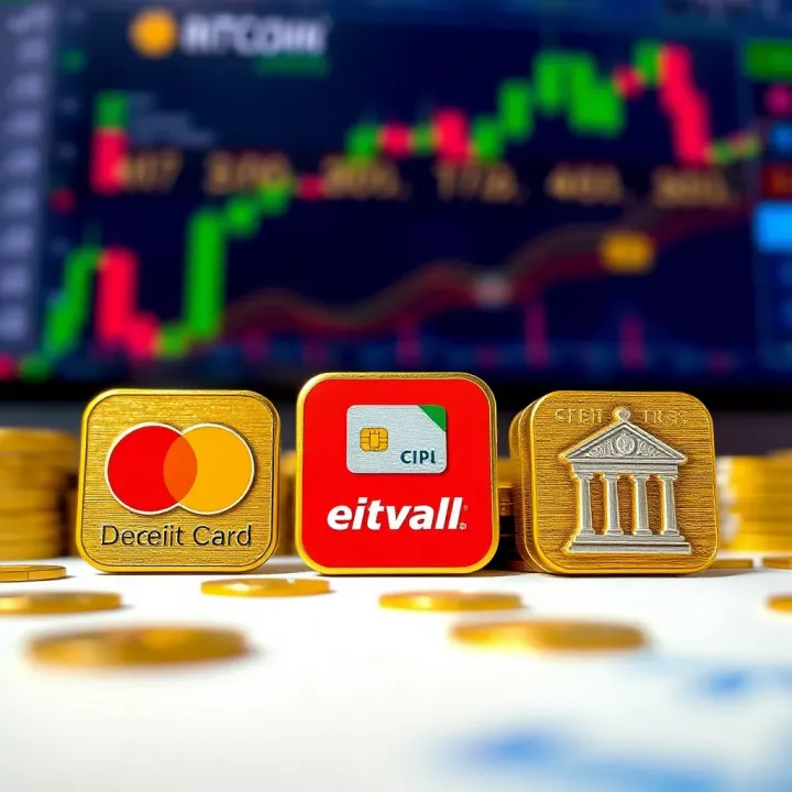 Various payment methods icons showcasing credit card, e-wallet, and bank transfer options