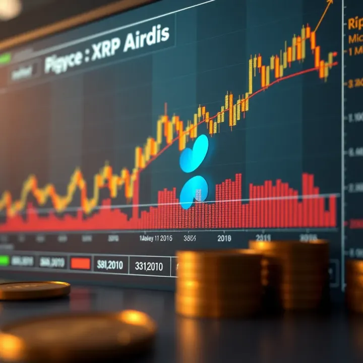 Graph illustrating historical and projected Ripple XRP price trends with market indicators
