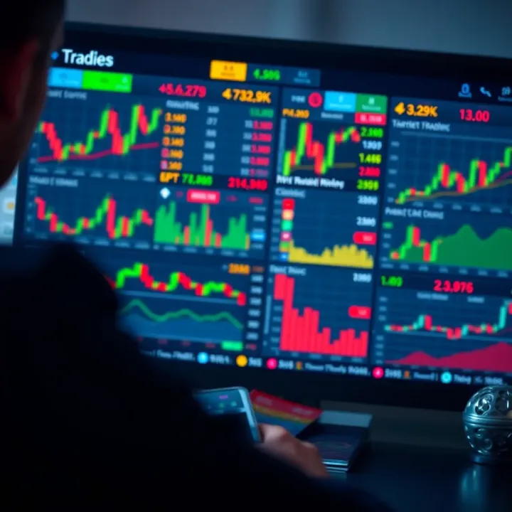 Dashboard displaying multiple financial charts and indicators for market analysis