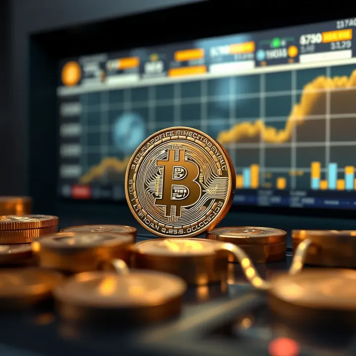 Abstract representation of cryptocurrency and economic growth reflecting the influence of Bitcoin investors