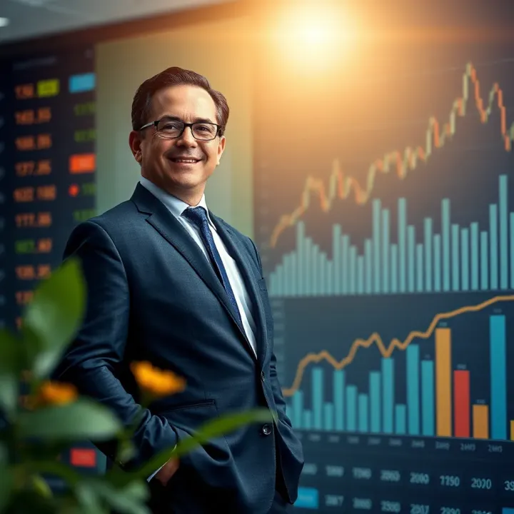 Illustration of financial charts and investment symbols