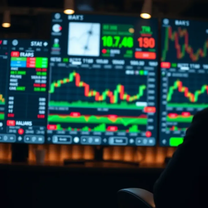 Screenshot of TD Markets trading platform interface showing live market charts and trading options