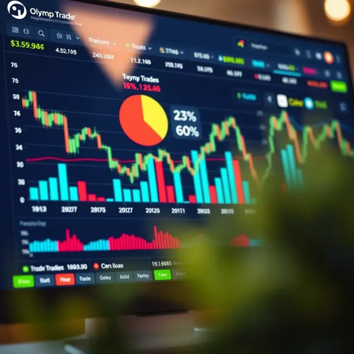 Graph depicting trading performance metrics and analysis tools on a digital platform