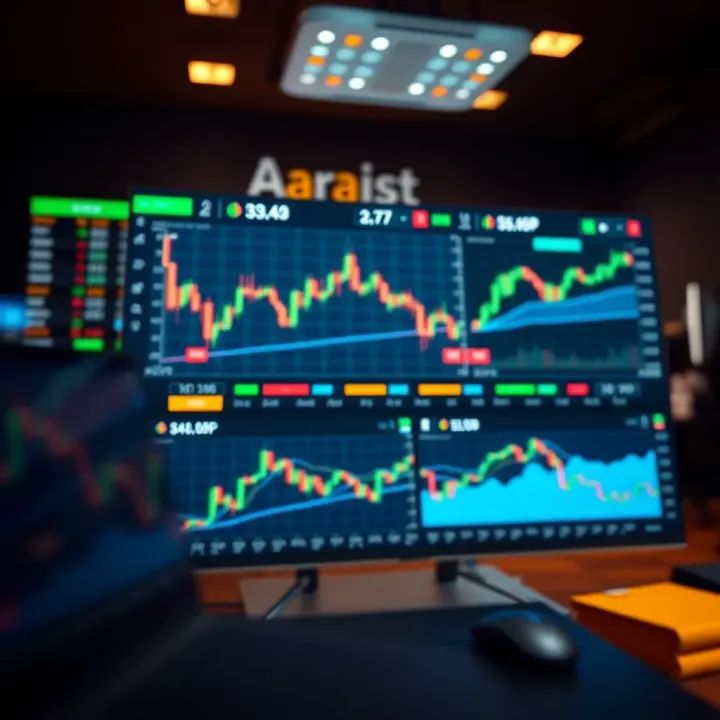 Screenshot of popular broker trading platform interface with charts and trading options