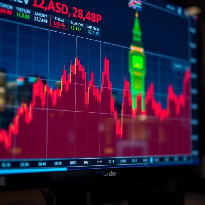 Graph displaying trading volume fluctuations during London session for South African market
