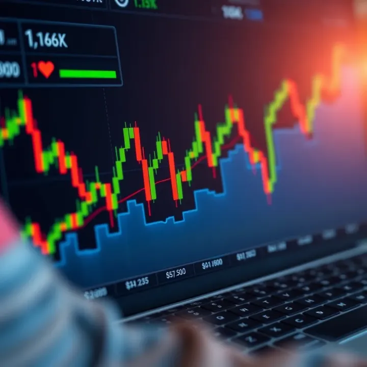 Automated Trading Across Financial Markets Graph showing automated trading activity on multiple financial markets including stocks, forex, and cryptocurrencies