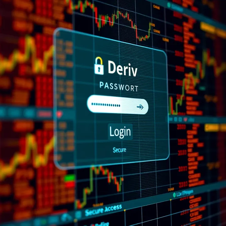 Secure login interface of a Deriv account showing password entry field and login button