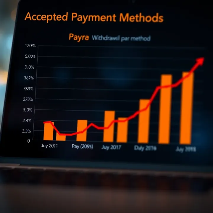 Graph showing different payment methods accepted on Deriv platform for withdrawals