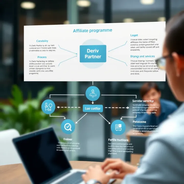 Deriv Partner Affiliate Programme Structure and Benefits Diagram illustrating the structure and benefits of the Deriv Partner affiliate programme