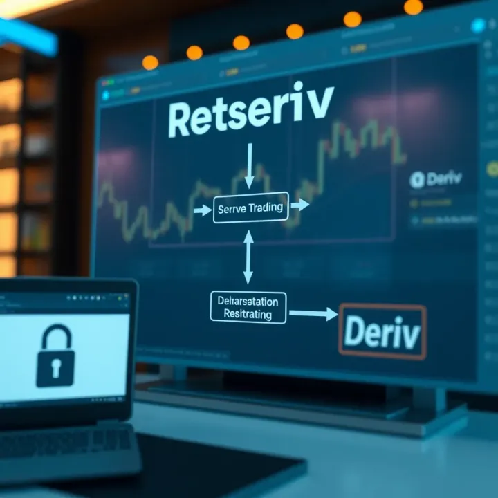 Diagram illustrating the secure registration workflow in Deriv trading platform