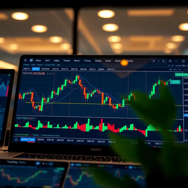 TradingView chart displaying detailed market trends and technical analysis tools