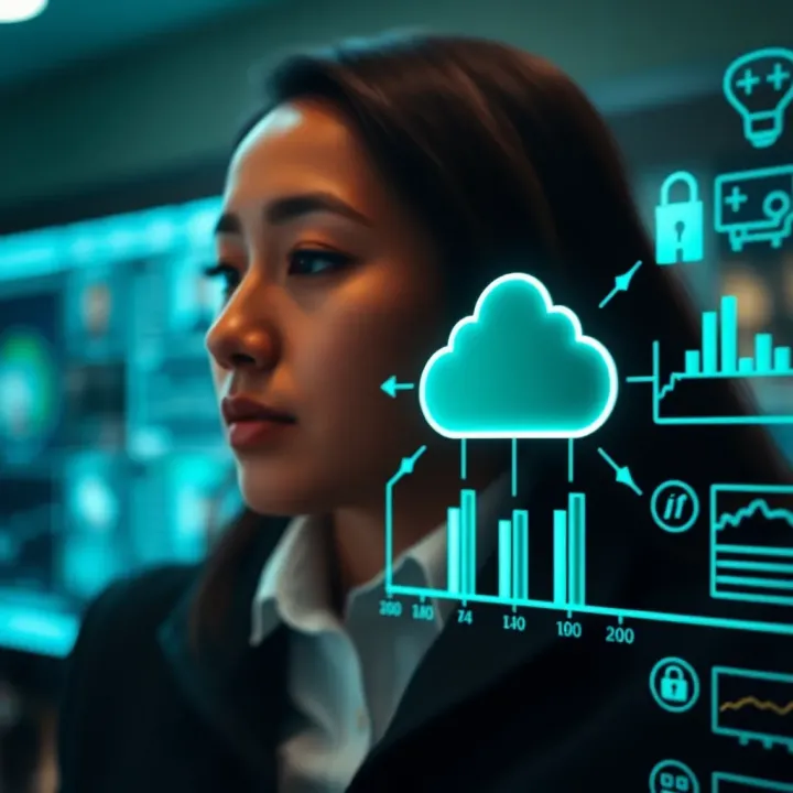 Illustration showing secure cloud-based data management tailored for South African businesses