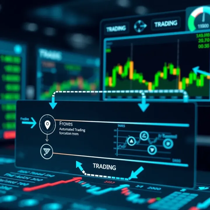 Diagram showing the flow of automated trading decisions in a forex market environment