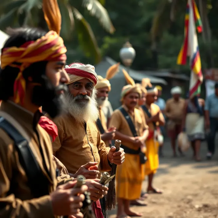 Community gathering showcasing traditional attire and shared rituals of the Five Percenters