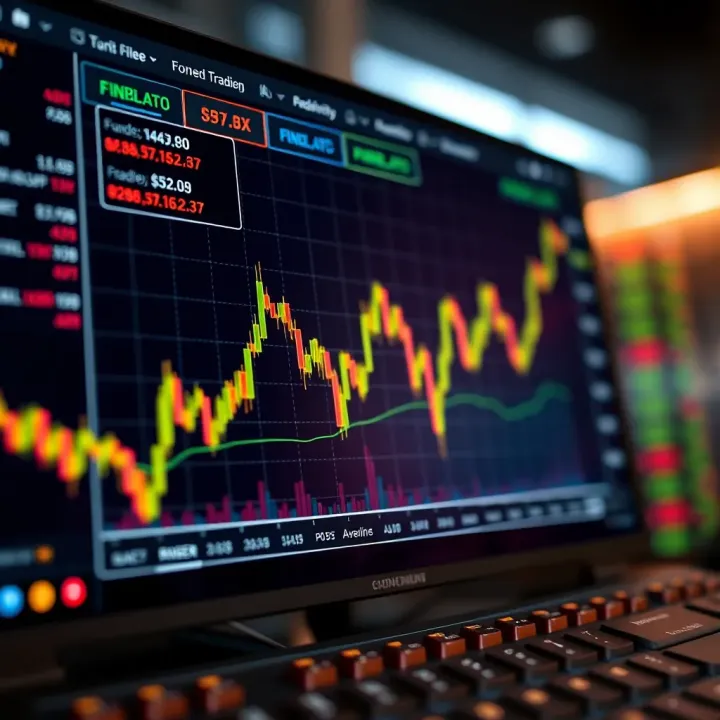Graph showing the flow of funds and trading activities in a funded forex account