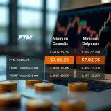 Overview of FXTM trading account options with highlighted minimum deposit values