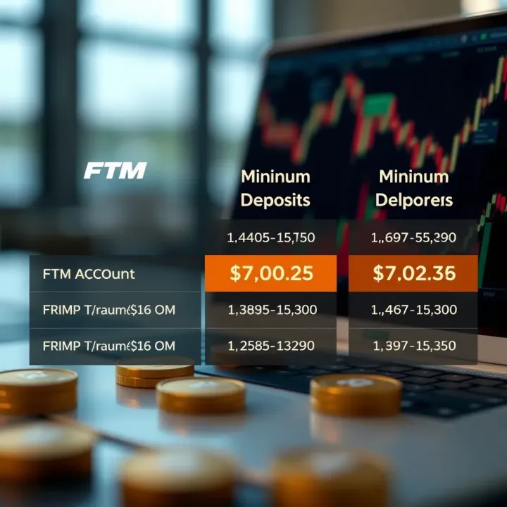 Comparison of FXTM Account Types and Their Minimum Deposit Requirements Overview of FXTM trading account options with highlighted minimum deposit values