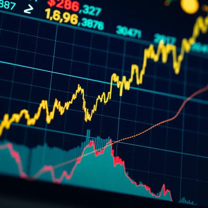 Graph showing Alphabet Inc stock price trends over time with financial indicators