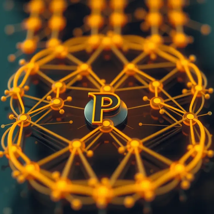 Visual representation of Pi Network technology and blockchain connectivity