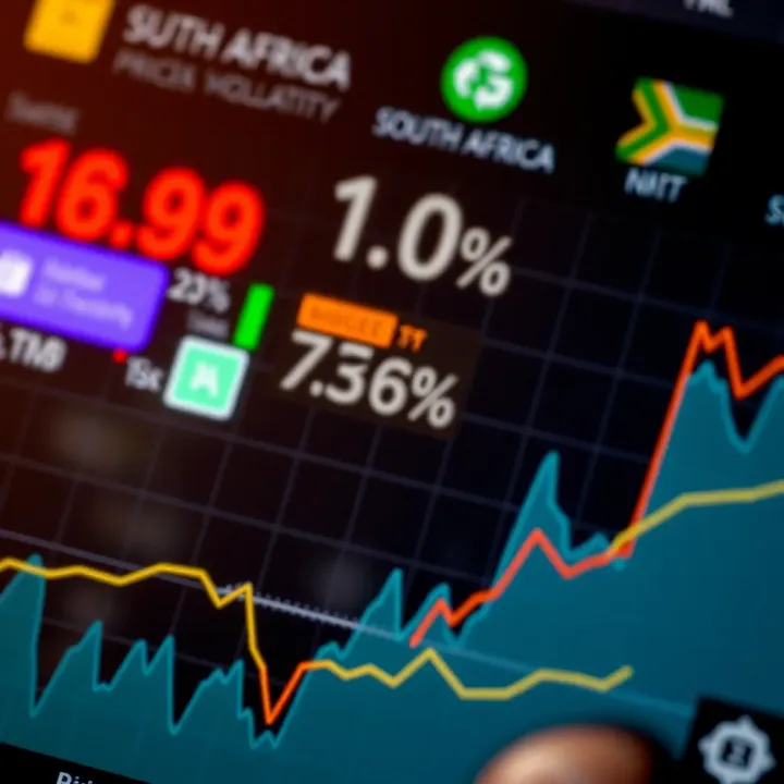 Price Fluctuation Trends in South African Markets Graph illustrating sharp fluctuations in commodity prices over time in South Africa