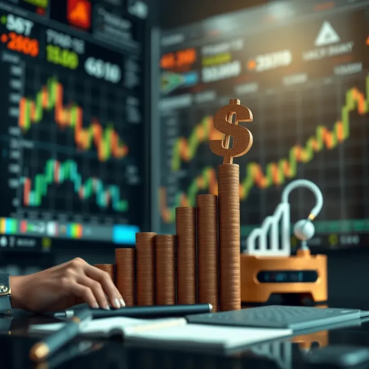Conceptual illustration of financial growth with regulatory compliance elements in South African trading environment