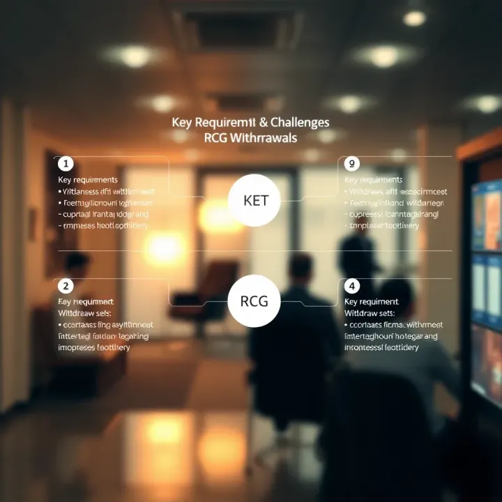 Diagram displaying key requirements and common withdrawal challenges for South African customers