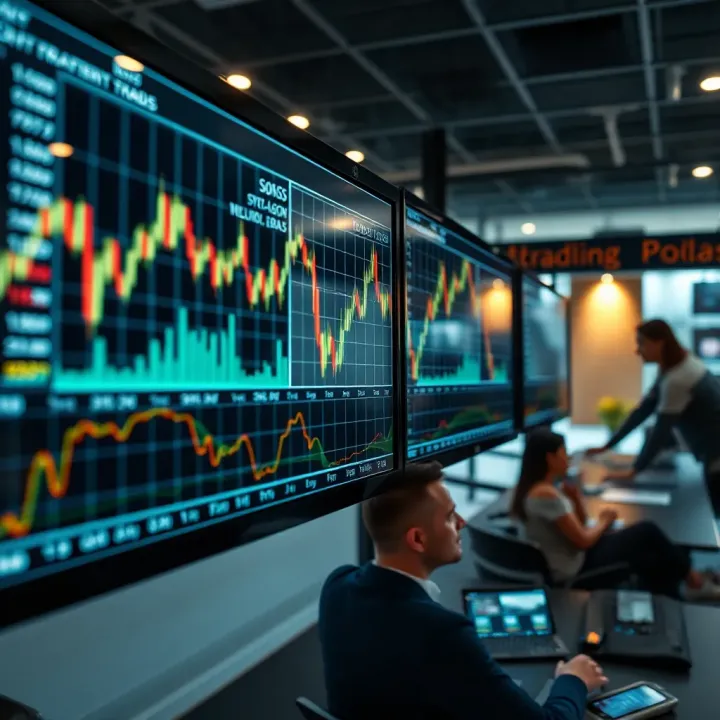 Graph depicting automated trading system analyzing South African financial market trends
