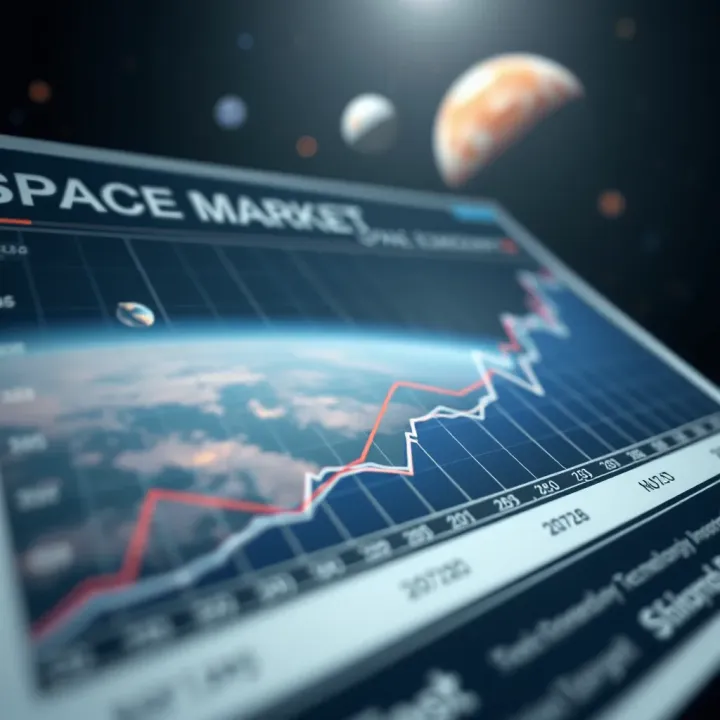 Investment Trends and Technological Breakthroughs in Space Economy Graph showing investment trends and technological advances in the space economy
