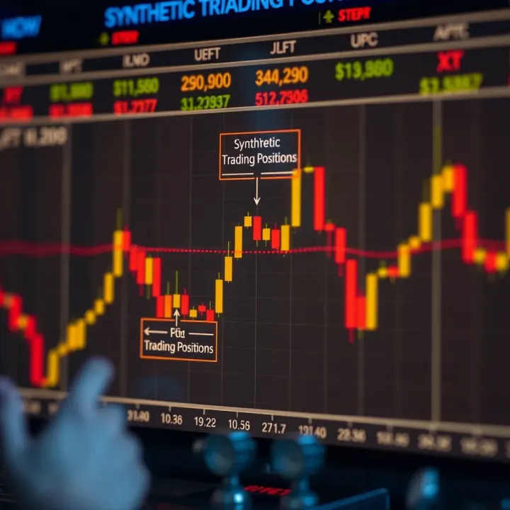 Diagram illustrating the creation of synthetic trading positions using options and underlying assets