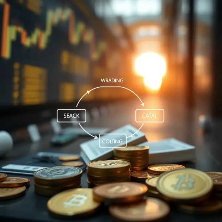 Graphic showing the flow of capital and decision making in forex funding for traders